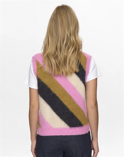 Nümph - NUSuri Multi Stripe Vest - Obsidian